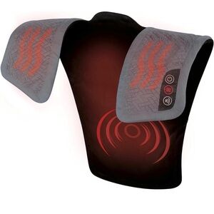 🆕 Homedics Vibration Heated Shoulder Massager Wrap, Comfort Pro Elite 🧘🏻‍♀️